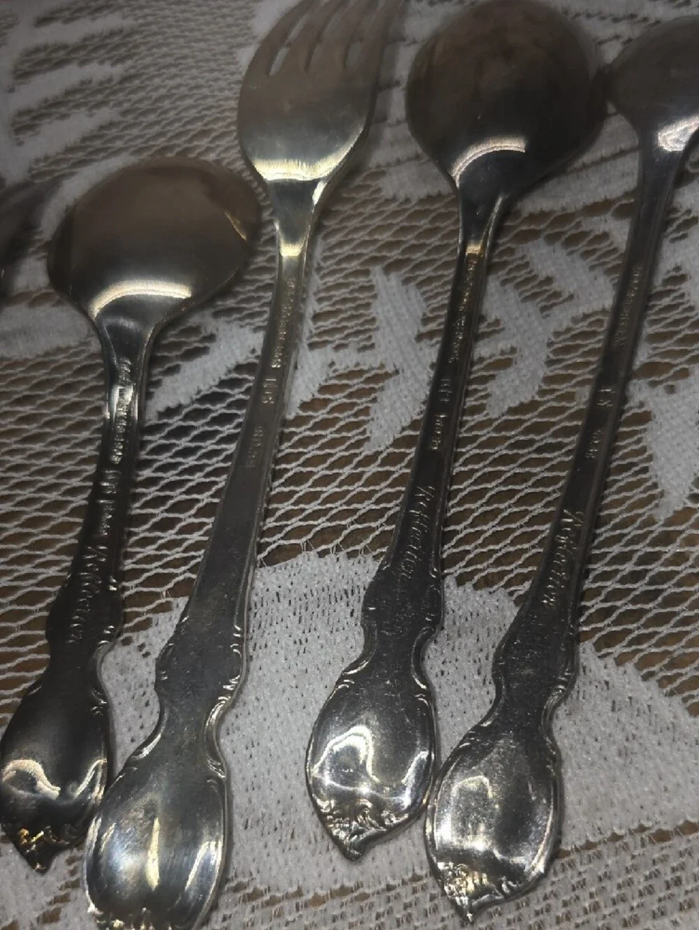 1847 Rogers Bros Reflection Silverplate Flatware Lot 6 Spoons Forks